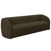 Sofá 5 Lugares Para Sala 332cm Lazio M03 Veludo Marrom - Lyam Decor Sofá 5 Lugares Para Sala 332cm Lazio M03 Veludo Marrom - Lyam Decor