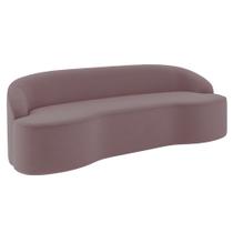 Sofá 5 Lugares para Sala de Estar Living 280cm Theo D06 Veludo Rosa - Mpozenato Sofá 5 Lugares para Sala de Estar Living 280cm Theo D06 Veludo Rosa - Mpozenato