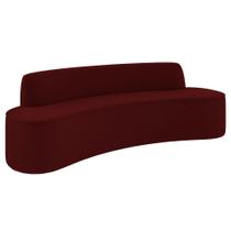 Sofá 5 Lugares para Sala de Estar Living 300cm Koane D06 Veludo Bordô - Mpozenato