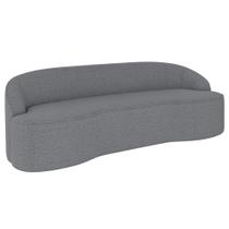 Sofá 5 Lugares para Sala de Estar Living 300cm Theo D06 Bouclê Cinza - Mpozenato Sofá 5 Lugares para Sala de Estar Living 300cm Theo D06 Bouclê Cinza - Mpozenato