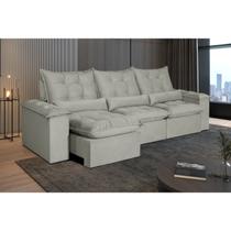 Sofá 5 Lugares Retrátil e Reclinável Atlantis Veludo