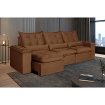 Sofá 5 Lugares Retrátil e Reclinável Atlantis Veludo