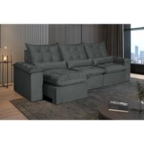 Sofá 5 Lugares Retrátil e Reclinável Atlantis Veludo Sofá 5 Lugares Retrátil e Reclinável Atlantis Veludo