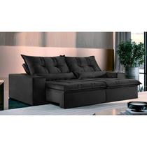 Sofá 5 Lugares Retrátil e Reclinável Galícia Veludo com Molas