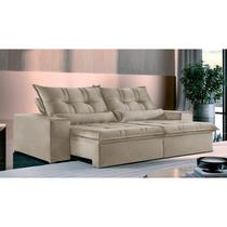 Sofá 5 Lugares Retrátil e Reclinável Galícia Veludo com Molas