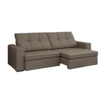 Sofá 5 Lugares Retrátil e Reclinável Living Versalhes Veludo Castor 290 cm