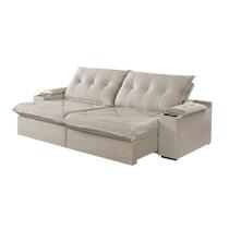 Sofá 5 Lugares Retrátil e Reclinável Martins M-163 Com Acessórios Veludo