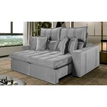 Sofá 5 Lugares Retrátil e Reclinável México Veludo com Molas Ensacadas Sofá 5 Lugares Retrátil e Reclinável México Veludo com Molas Ensacadas