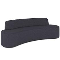 Sofá 5 Lugares Sala de Estar Cancún D02 Linho Chumbo 300 cm D-465 - Lyam Decor