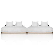 Sofá 6 Lugares Ilha 2 Módulos 220cm Viero S06 Bouclê Branco - Mpozenato Sofá 6 Lugares Ilha 2 Módulos 220cm Viero S06 Bouclê Branco - Mpozenato