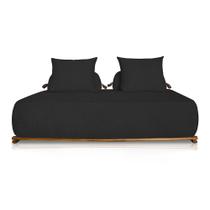 Sofa Agius 160cm 2 Lugares Linho Boucle Preto Sofa Agius 160cm 2 Lugares Linho Boucle Preto