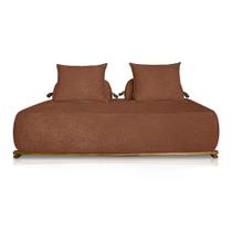 Sofa Agius 200cm 3 Lugares Linho Boucle Terra Cota Sofa Agius 200cm 3 Lugares Linho Boucle Terra Cota