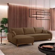 Sofá Albano Veludo 300cm Chaise Lado Esquerdo Meu Sofá Online