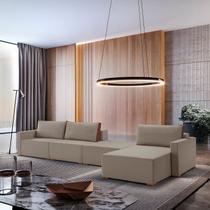 Sofá Amsterdã 4 Lugares Bouclê 3,90M Bege Sofá Amsterdã 4 Lugares Bouclê 3,90M Bege