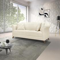 Sofa Amsterdam 220cm 3 Lugares Linho Rustico Natural