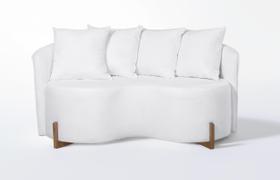Sofá Apolo 160cm Boucle Cor:Boucle Branco