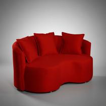 Sofá Apolo 160cm Veludo Cor:Vermelho