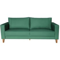 Sofá Argélia Tecido Acquablock Pé Trapézio Claro 3 Lugares 200cm