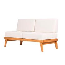 Sofá Arpoador 2 Lugares Acquablock Cru Verniz Mel - 72148