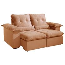 Sofá Arsenal 3 Lugares Retrátil e Reclinável 200cm Tecido Veludo Aifos Cor Cobre Sofá Arsenal 3 Lugares Retrátil e Reclinável 200cm Tecido Veludo Aifos Cor Cobre