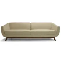 Sofá Atenas 4 Lugares 300cm Base Madeira Algodão Marfin - Nexta Casa