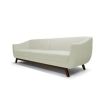 Sofá Ateneu 3 Lugares 230cm C26 material sintético Bege - Domi Sofá Ateneu 3 Lugares 230cm C26 material sintético Bege - Domi
