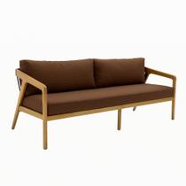 Sofá Aurora em Madeira Jequitibá Maciça 2,00x80cm com Corda Náutica Sofá Aurora em Madeira Jequitibá Maciça 2,00x80cm com Corda Náutica
