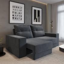 Sofá Aurora Retrátil 1,40m 2 Lugares em Suede Sofá Aurora Retrátil 1,40m 2 Lugares em Suede