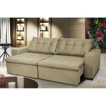 Sofá Austrália 3,12 Mts Retrátil, Reclinável Com Molas e Pillow no Assento Tecido Suede Castor - Cama InBox Sofá Austrália 3,12 Mts Retrátil, Reclinável Com Molas e Pillow no Assento Tecido Suede Castor - Cama InBox