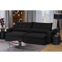 Sofá Bahia Modular 5 Lugares 2,50 MT com Molas Retrátil e Reclinável Veludo Nobre Sofatec Sofá Bahia Modular 5 Lugares 2,50 MT com Molas Retrátil e Reclinável Veludo Nobre Sofatec