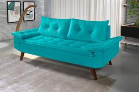 Sofa Bariloche 3 Lugares em Material Sintético - Essencial Estofados