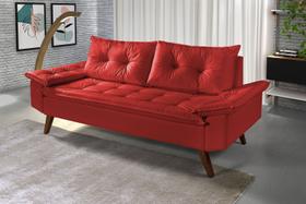 Sofa Bariloche 3 Lugares em Material Sintético - Essencial Estofados