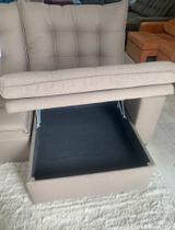 Sofa baú, retrátil e reclinável suede