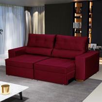 Sofá Baú San Marino Retrátil e Reclinável 3 Lugares 220cm Veludo Sofatec Sofá Baú San Marino Retrátil e Reclinável 3 Lugares 220cm Veludo Sofatec