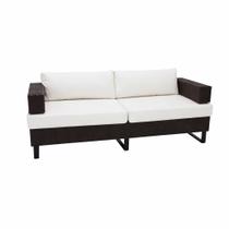 Sofá Begônia Fibra Sintética Alumínio para Jardim, Sala e Área Externa