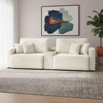 Sofá Benedict 3 Lugares Retrátil e Reclinável 272CM Off White D'Rossi