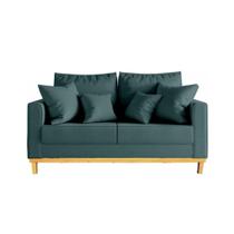 Sofá Beny 2 Lugares 140cm Base de Madeira Linho