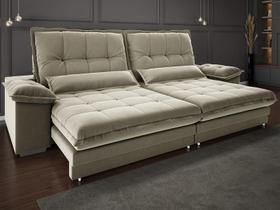 Sofá Bergamo 2,30m Retrátil e Reclinável Veludocristal Fendi - NETSOFAS