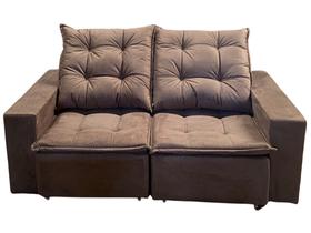 Sofa Berlim Retratil e Reclinavel 2,10 Metros Rg Estofados Cor: Veludo Marrom Sofa Berlim Retratil e Reclinavel 2,10 Metros Rg Estofados Cor: Veludo Marrom