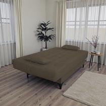 Sofá Bicama Casal 2 Lugares Lais Suede 1,80m Marrom Sofá Bicama Casal 2 Lugares Lais Suede 1,80m Marrom