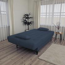 Sofá Bicama Lais 2 Lugares Suede 180cm Cor:Azul Marinho Sofá Bicama Lais 2 Lugares Suede 180cm Cor:Azul Marinho