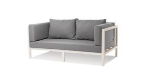 Sofá Bogarim 2 lugares de alumínio para jardim área externa