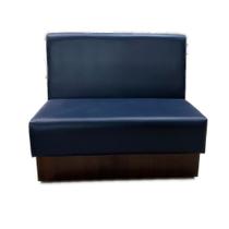 Sofá Booth Slim 1,20m Estofado D28 para Bares e Restaurantes - Liso Azul