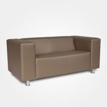 Sofá c/02 lugares para Recepção de Escritório Messina Marrom