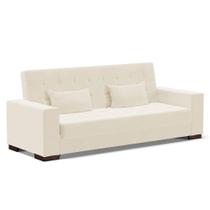 Sofá Cama 02 Lugares Lisboa Veludo - D'Rossi Cor Bege Sofá Cama 02 Lugares Lisboa Veludo - D'Rossi Cor Bege