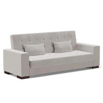 Sofá Cama 02 Lugares Lisboa Veludo - D'Rossi Cor Cinza Sofá Cama 02 Lugares Lisboa Veludo - D'Rossi Cor Cinza
