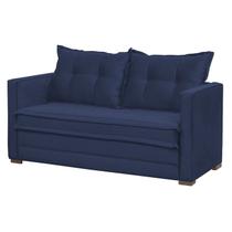 Sofa Cama 02 Lugares Londres Suede Azul D'monegatto