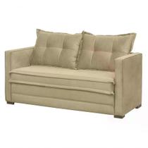 Sofa Cama 02 Lugares Londres Suede Bege Suede Bege Sofa Cama 02 Lugares Londres Suede Bege Suede Bege