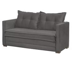 Sofa Cama 02 Lugares Londres Suede Cinza D'monegatto Sofa Cama 02 Lugares Londres Suede Cinza D'monegatto