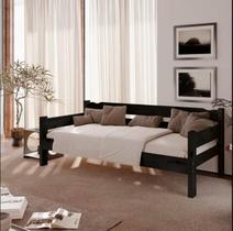 Sofá Cama 03 Lugares Madeira Maciça Reforçada E Colchão D20 Sofá Cama 03 Lugares Madeira Maciça Reforçada E Colchão D20